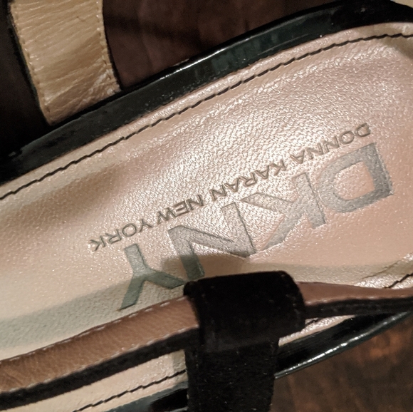 DKNY Black Velvet/Mesh Heels - Picture 2 of 5